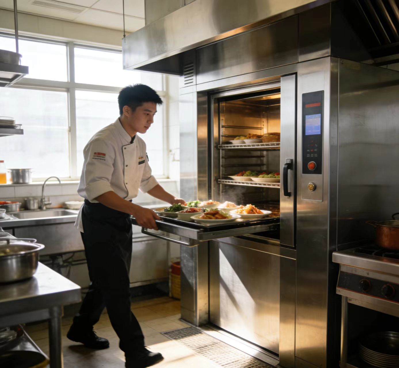 极致简易，一键启停：零经验员工也能轻松上手的智能传菜梯